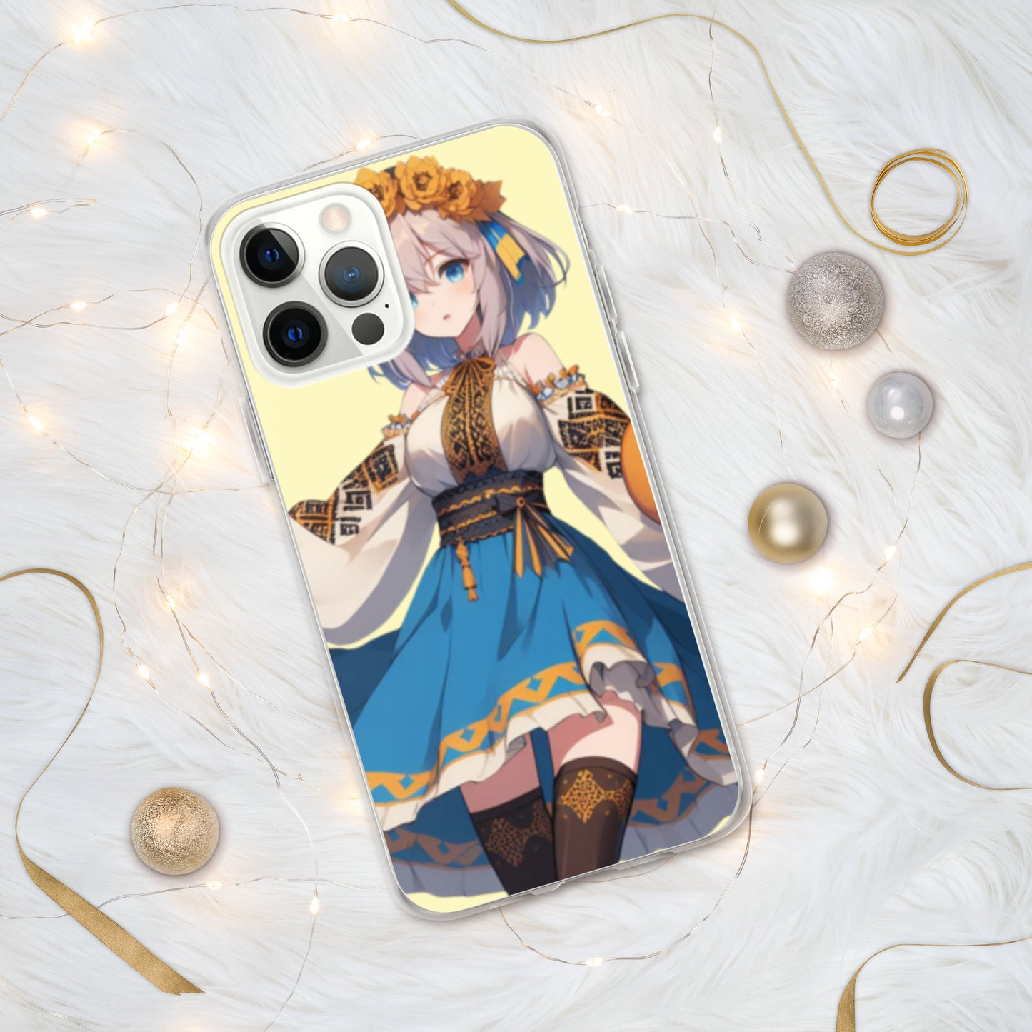 Clear Case for iPhone® 15, 15 pro, 15 Pro Max Ukrainian Anime Collection