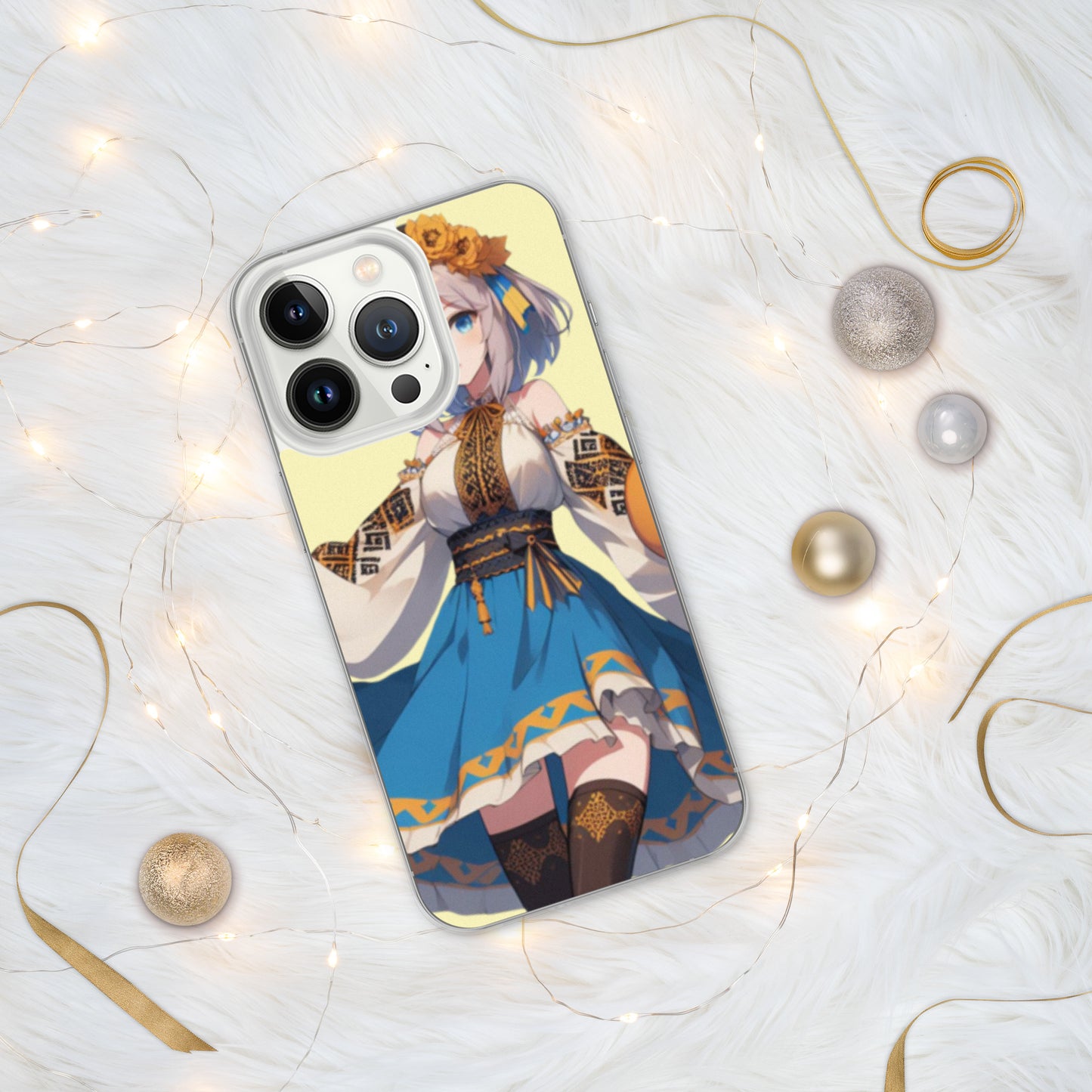 Clear Case for iPhone® 15, 15 pro, 15 Pro Max Ukrainian Anime Collection