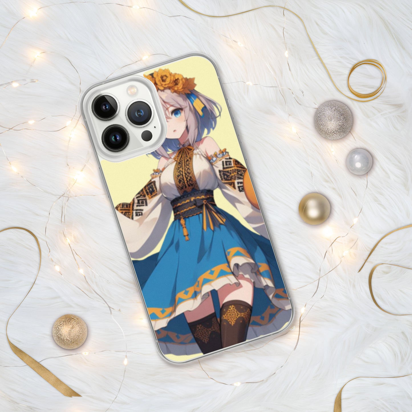 Clear Case for iPhone® 15, 15 pro, 15 Pro Max Ukrainian Anime Collection