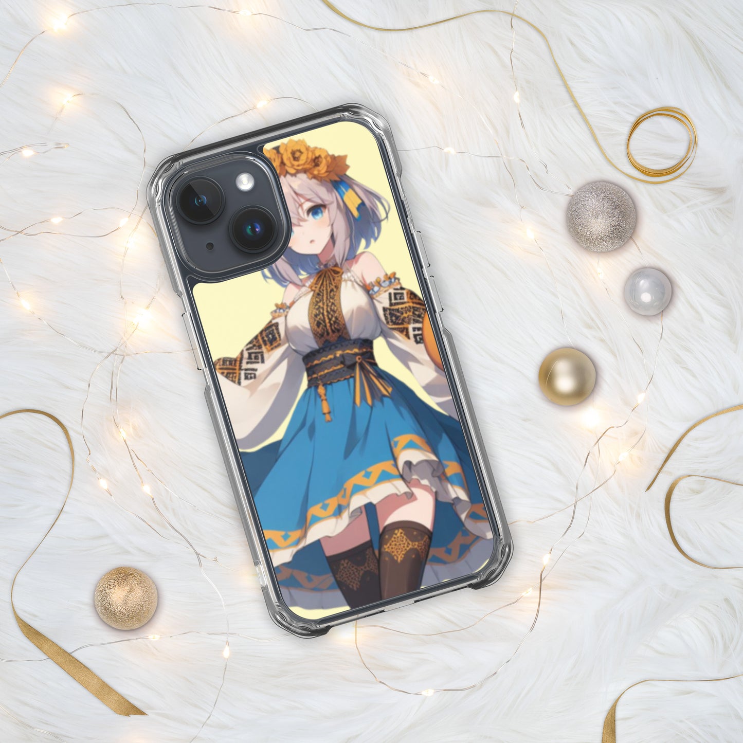 Clear Case for iPhone® 15, 15 pro, 15 Pro Max Ukrainian Anime Collection