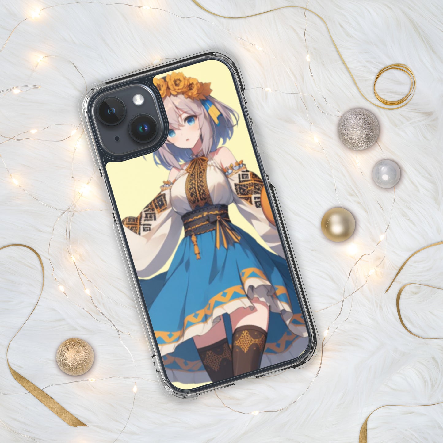 Clear Case for iPhone® 15, 15 pro, 15 Pro Max Ukrainian Anime Collection