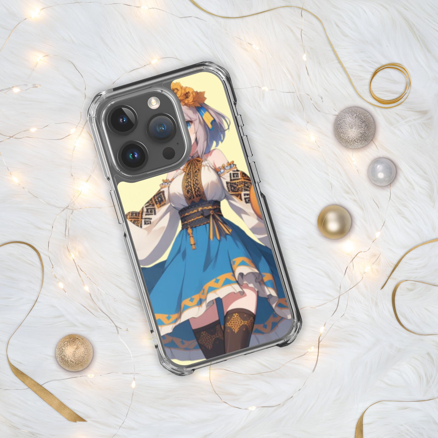 Clear Case for iPhone® 15, 15 pro, 15 Pro Max Ukrainian Anime Collection