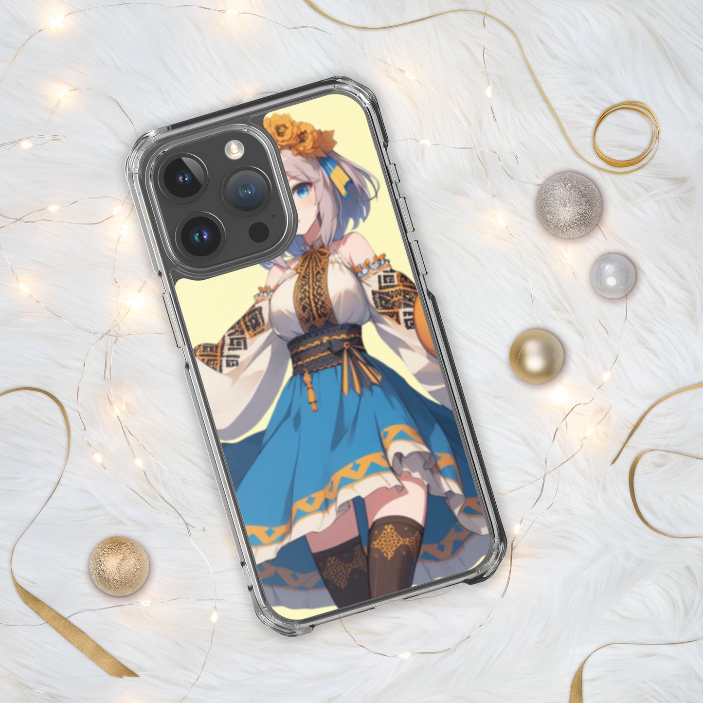 Clear Case for iPhone® 15, 15 pro, 15 Pro Max Ukrainian Anime Collection