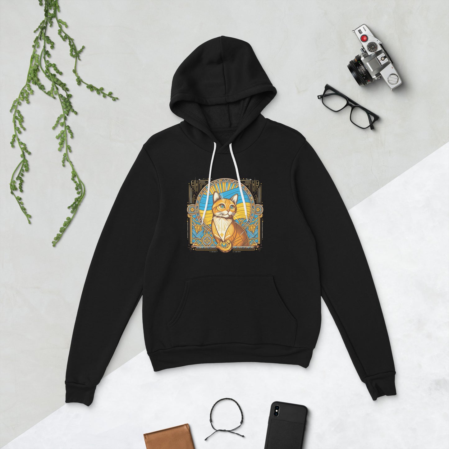 Unisex hoodie Ukrainian Art Deco Cat