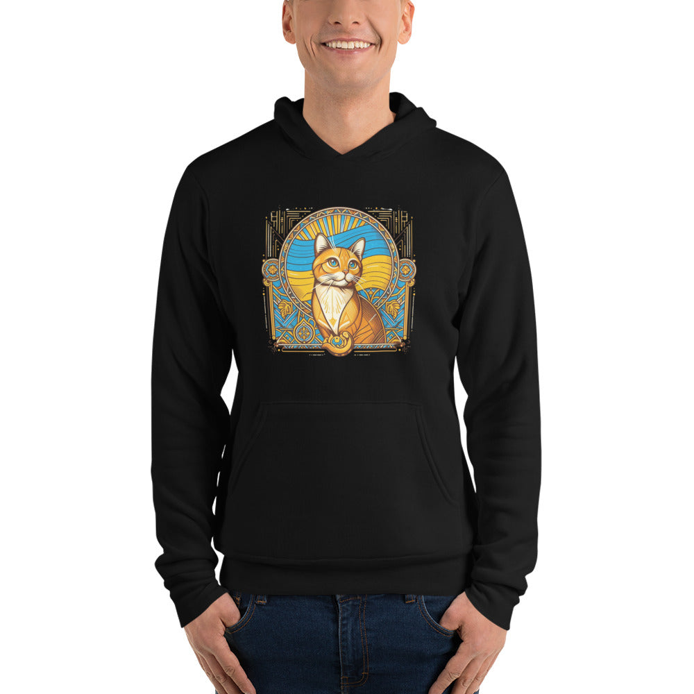 Unisex hoodie Ukrainian Art Deco Cat