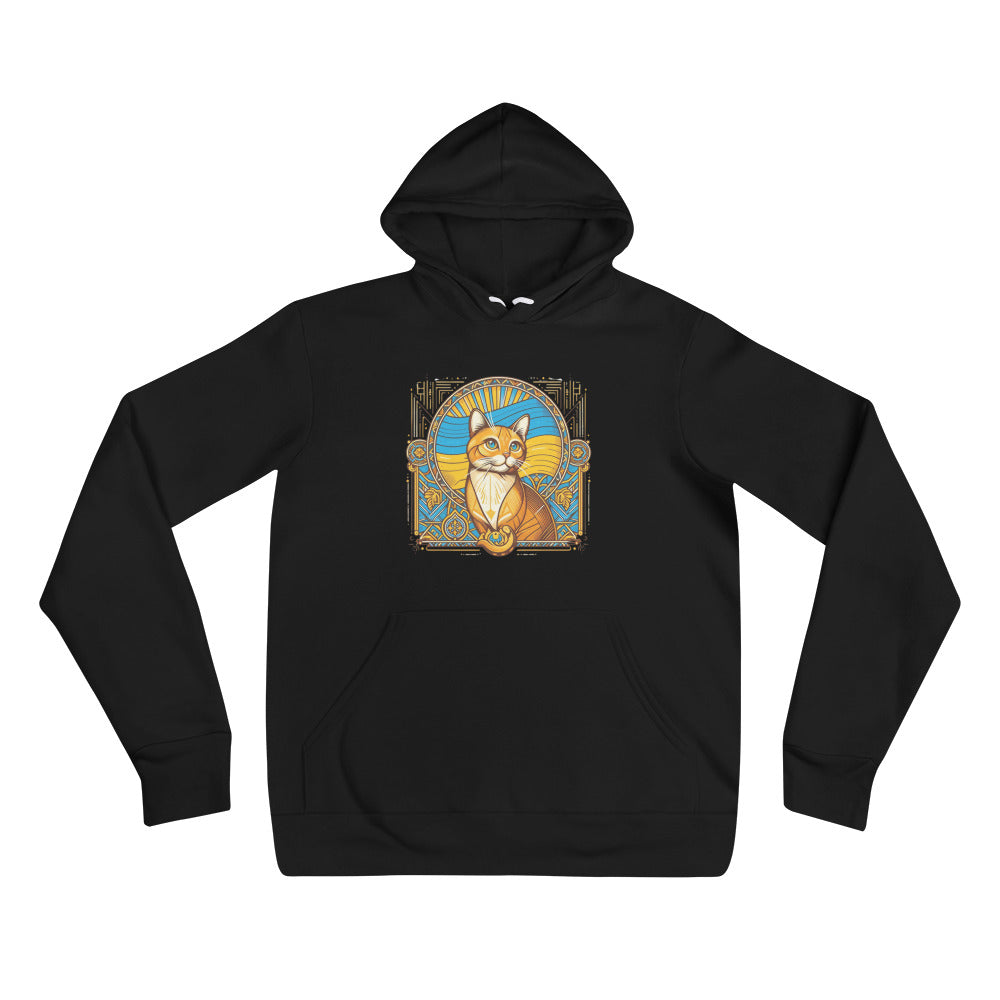 Unisex hoodie Ukrainian Art Deco Cat