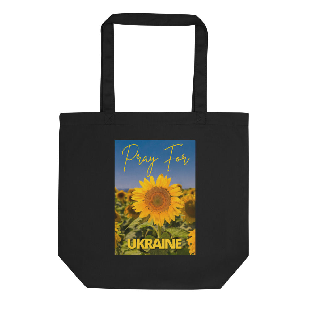 Eco Canvas Large Tote Bag for Women PRAY FOR UKRAINE