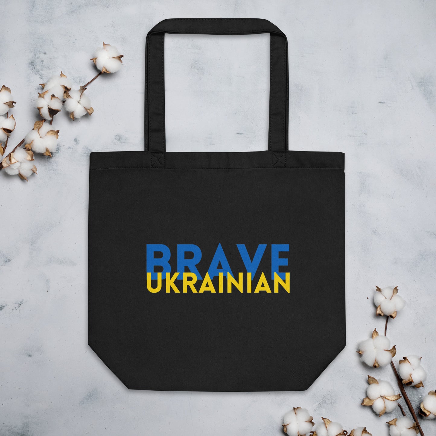 Eco Canvas Large Tote Bag for Women BRAVE UKRAINIAN