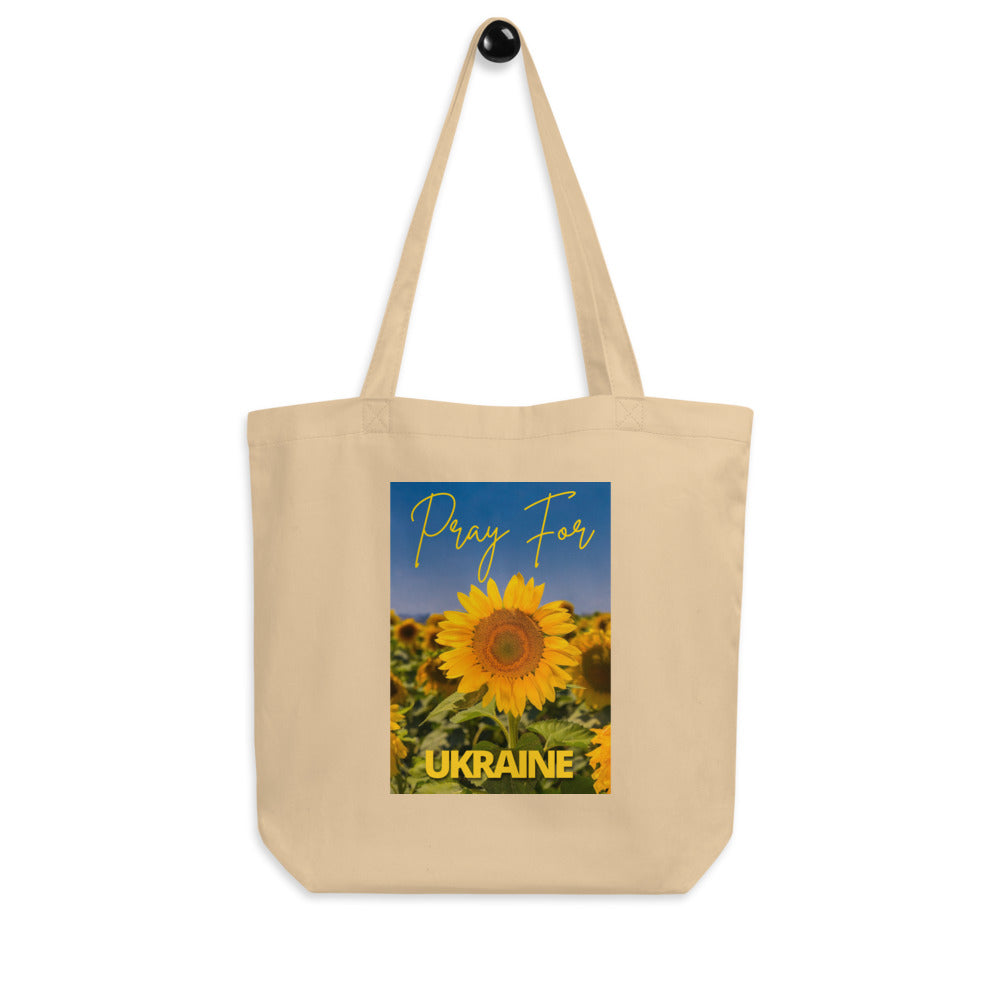 Eco Canvas Large Tote Bag for Women PRAY FOR UKRAINE