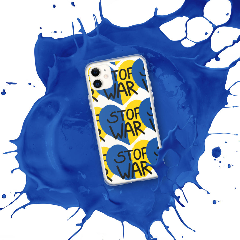 iPhone Case for iPhone 11 / 13 / XR / X / XS / SE / PRO / 12 / 8/7 / MAX STOP WAR UKRAINIAN FLAG COLORS HEART