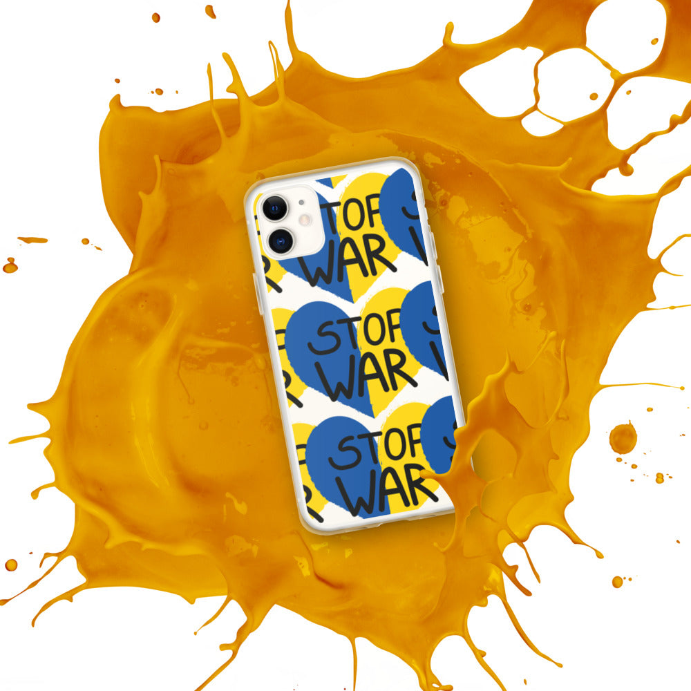 iPhone Case for iPhone 11 / 13 / XR / X / XS / SE / PRO / 12 / 8/7 / MAX STOP WAR UKRAINIAN FLAG COLORS HEART