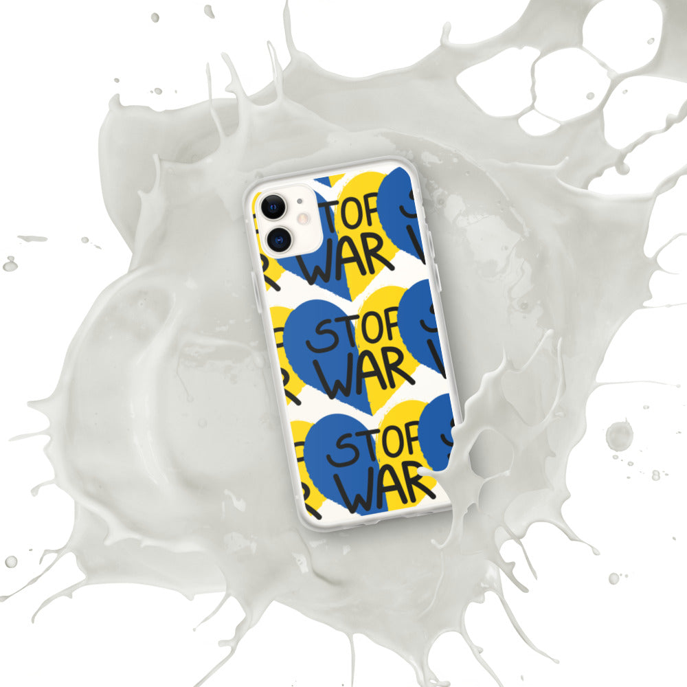 iPhone Case for iPhone 11 / 13 / XR / X / XS / SE / PRO / 12 / 8/7 / MAX STOP WAR UKRAINIAN FLAG COLORS HEART