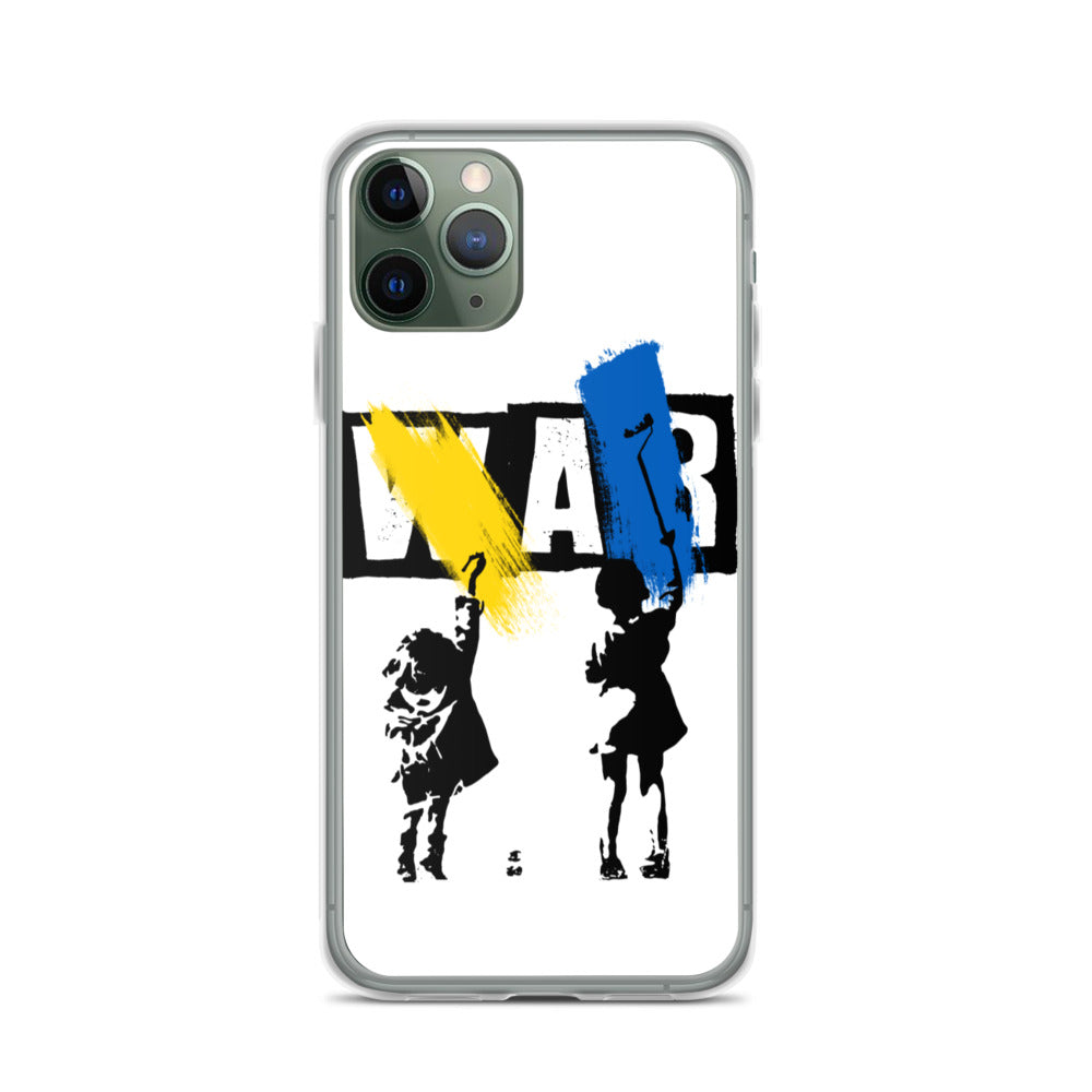 iPhone Case for iPhone 11 / 13 / XR / X / XS / SE / PRO / 12 / 8/7 / MAX NO WAR UKRAINIAN FLAG COLORS