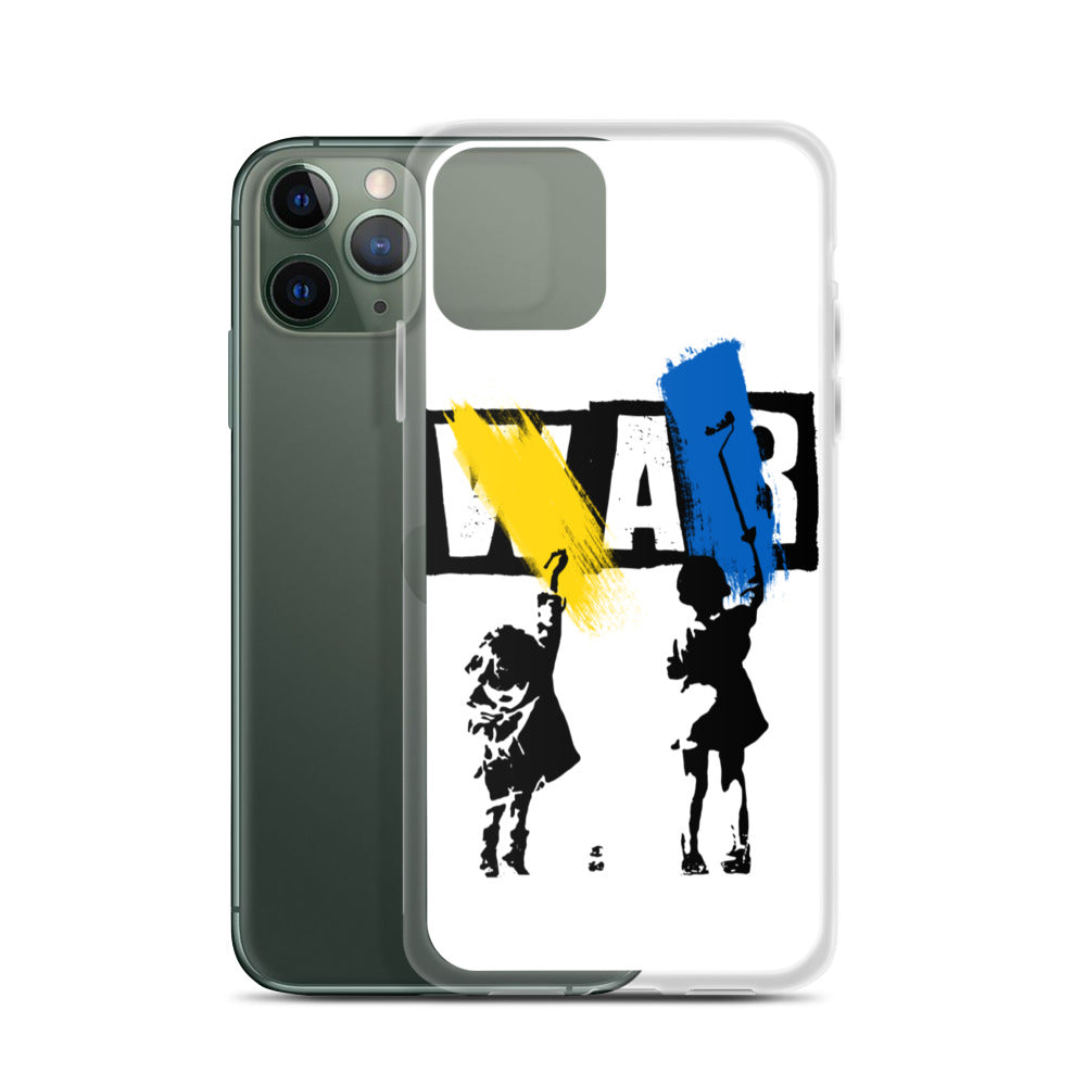 iPhone Case for iPhone 11 / 13 / XR / X / XS / SE / PRO / 12 / 8/7 / MAX NO WAR UKRAINIAN FLAG COLORS