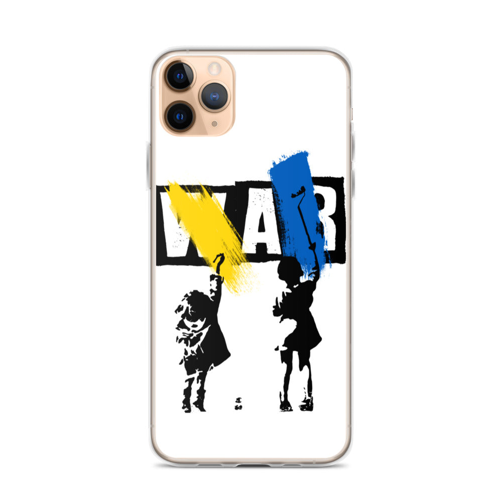 iPhone Case for iPhone 11 / 13 / XR / X / XS / SE / PRO / 12 / 8/7 / MAX NO WAR UKRAINIAN FLAG COLORS