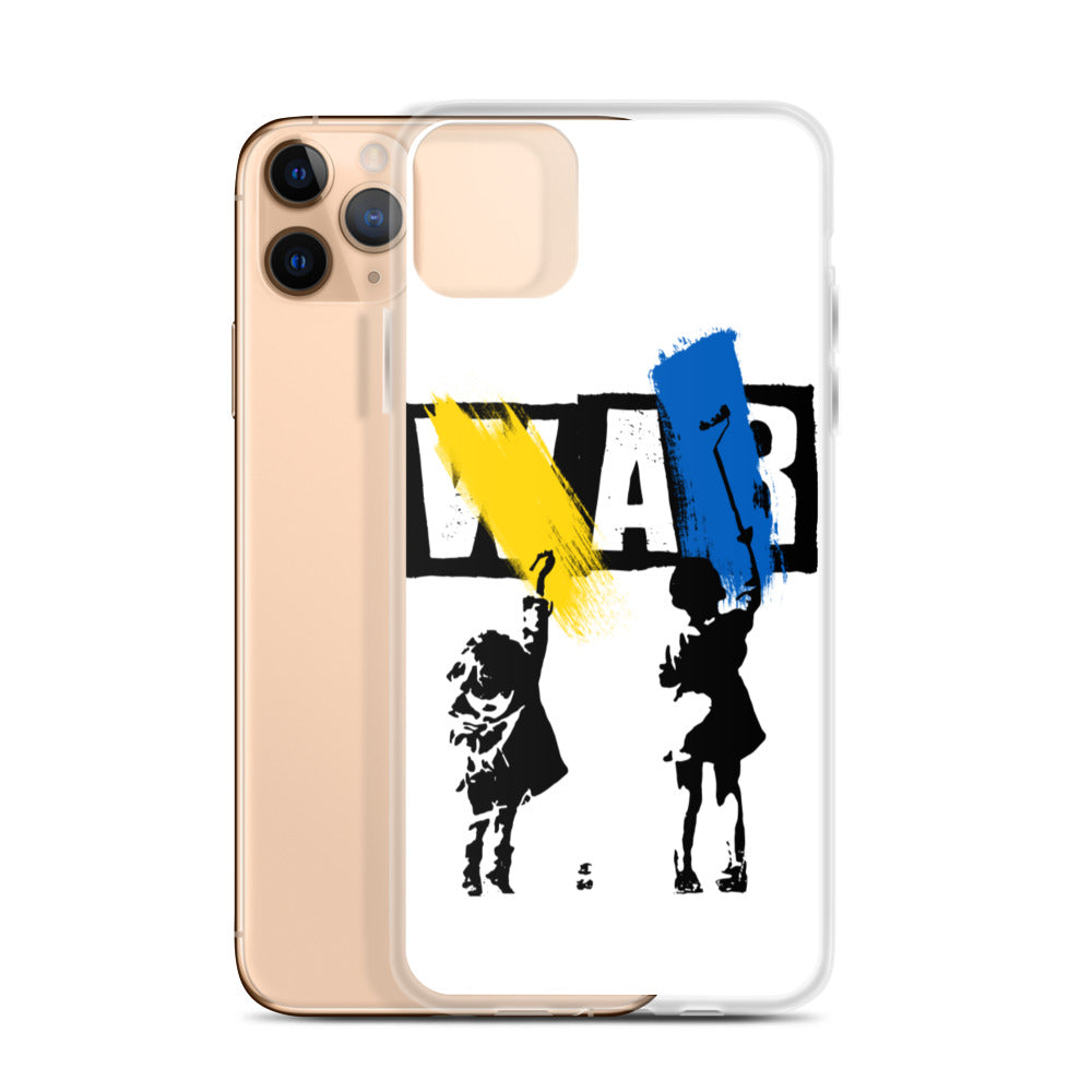 iPhone Case for iPhone 11 / 13 / XR / X / XS / SE / PRO / 12 / 8/7 / MAX NO WAR UKRAINIAN FLAG COLORS