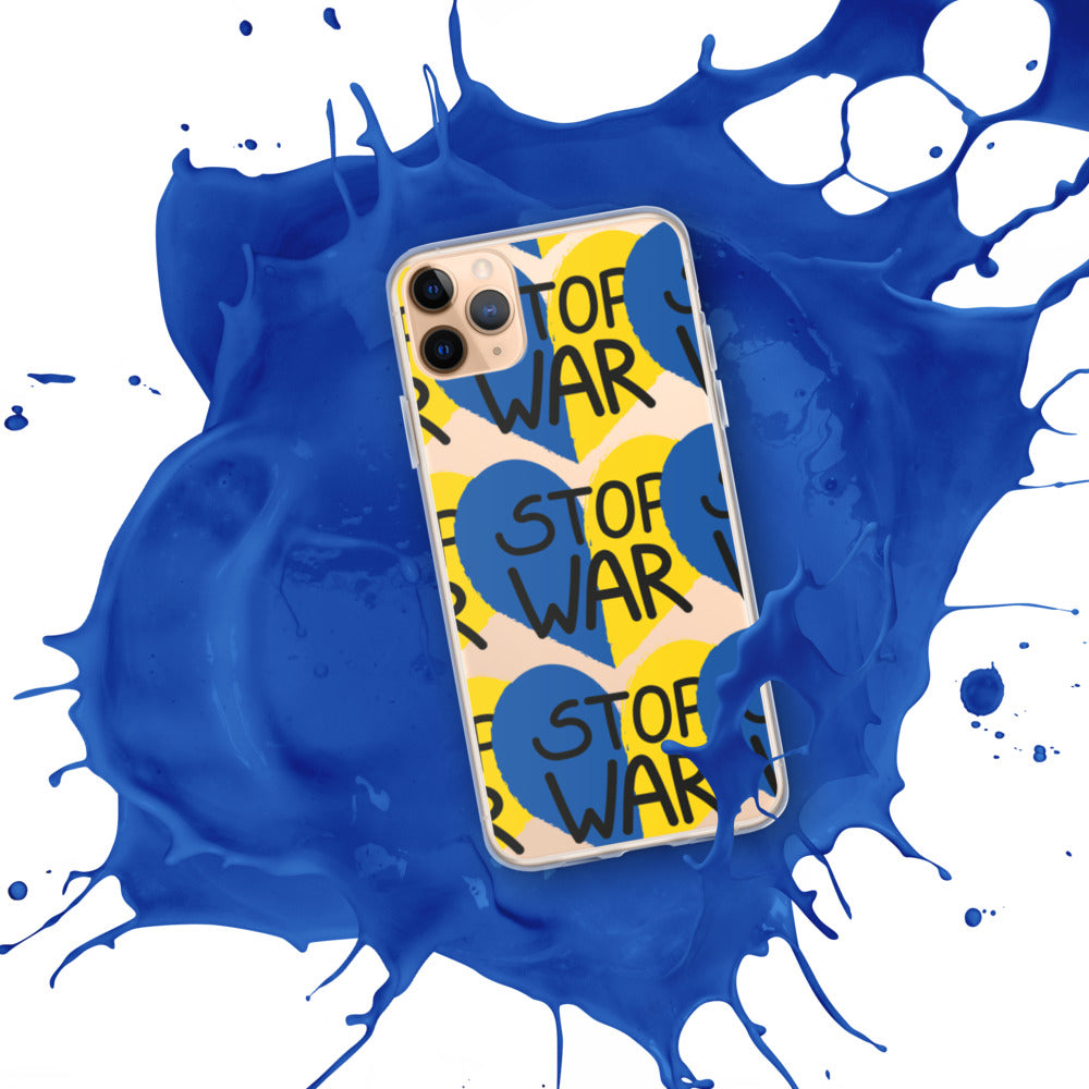 iPhone Case for iPhone 11 / 13 / XR / X / XS / SE / PRO / 12 / 8/7 / MAX STOP WAR UKRAINIAN FLAG COLORS HEART