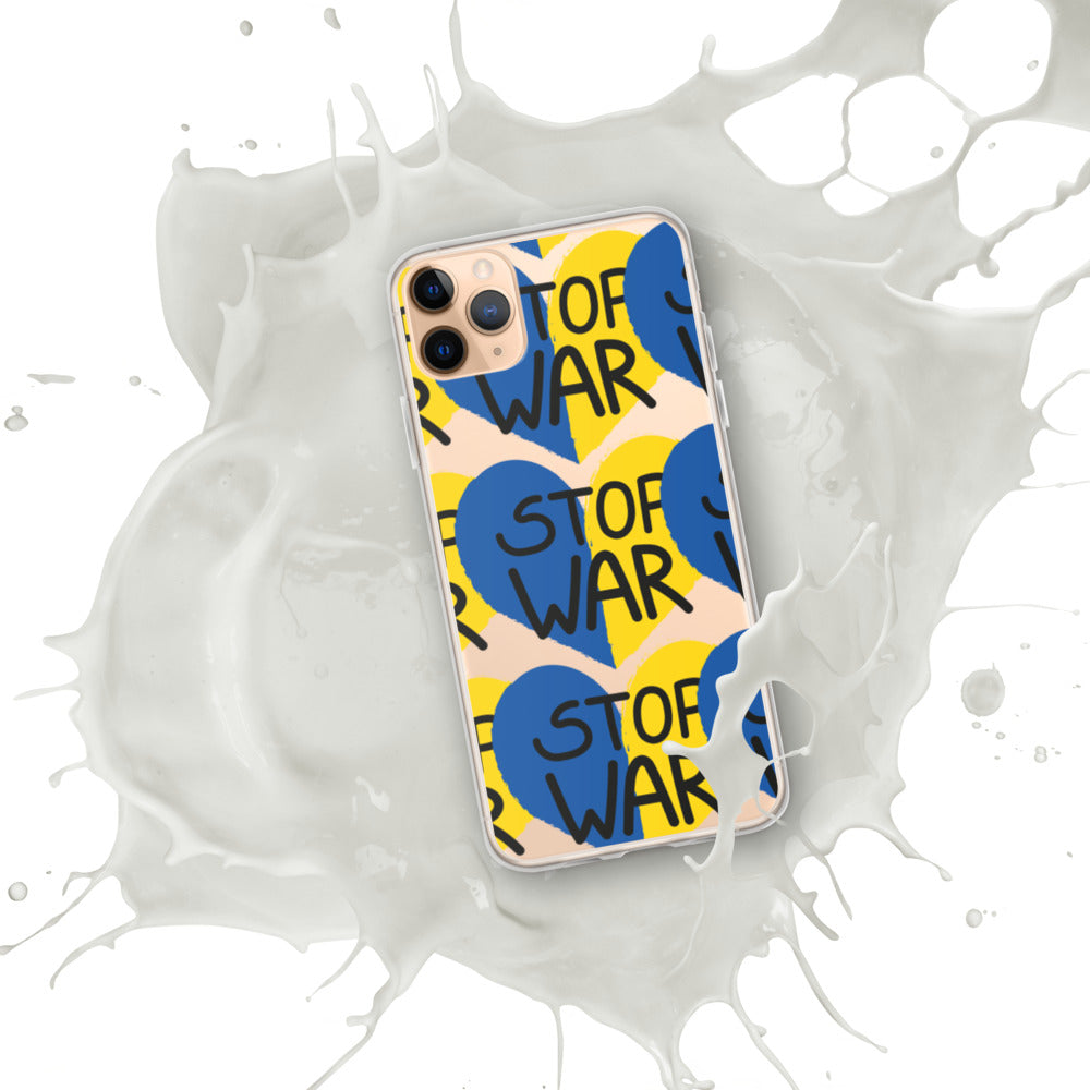 iPhone Case for iPhone 11 / 13 / XR / X / XS / SE / PRO / 12 / 8/7 / MAX STOP WAR UKRAINIAN FLAG COLORS HEART