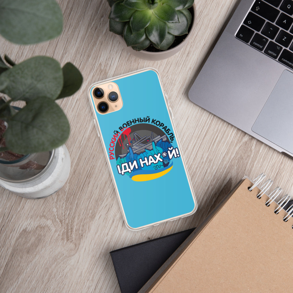 iPhone Case for iPhone 11 / 13 / XR / X / XS / SE / PRO / 12 / 8/7 / MAX IDI NAKHUY RUSKIY KORABL'