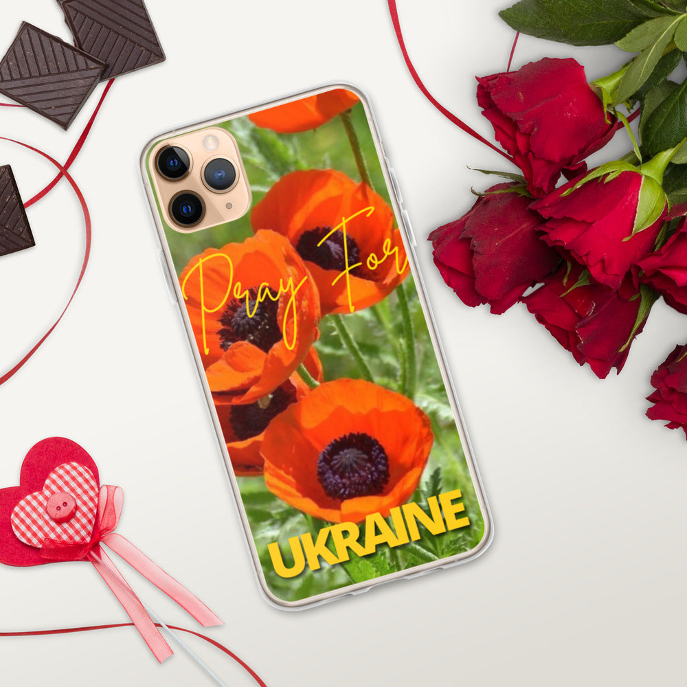 iPhone Case for iPhone 11 / 13 / XR / X / XS / SE / PRO / 12 / 8/7 / MAX PRAY FOR UKRAINE POPPIES