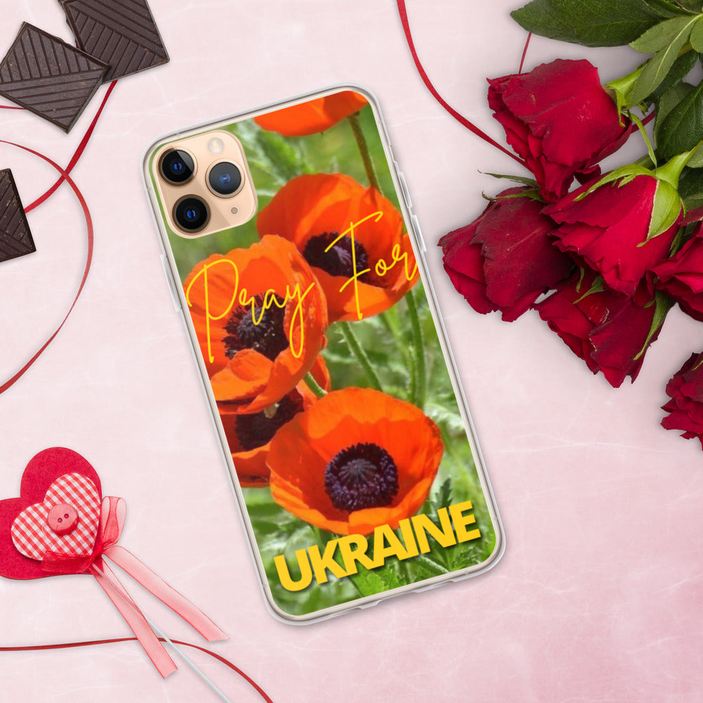 iPhone Case for iPhone 11 / 13 / XR / X / XS / SE / PRO / 12 / 8/7 / MAX PRAY FOR UKRAINE POPPIES