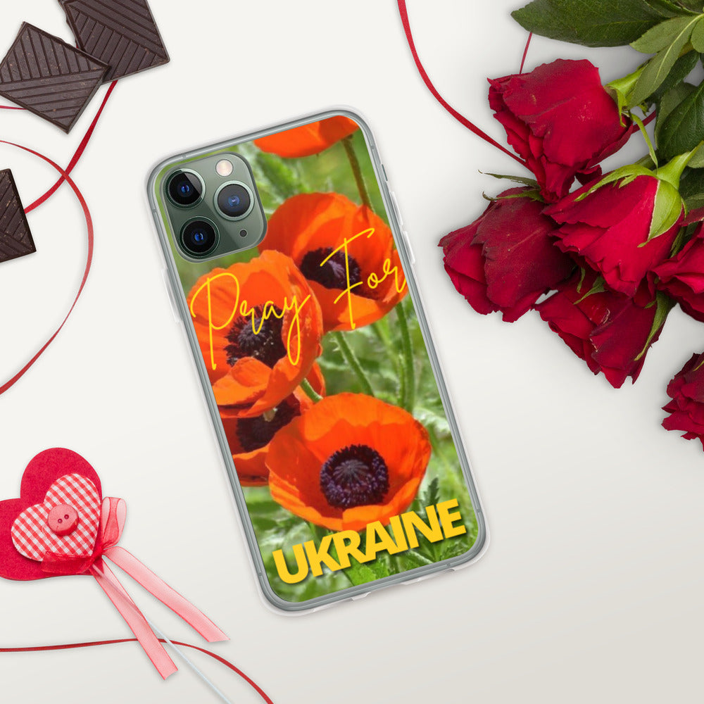 iPhone Case for iPhone 11 / 13 / XR / X / XS / SE / PRO / 12 / 8/7 / MAX PRAY FOR UKRAINE POPPIES