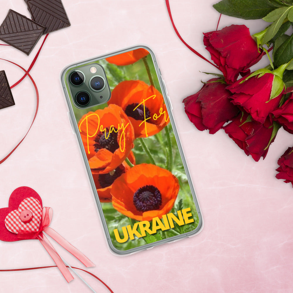 iPhone Case for iPhone 11 / 13 / XR / X / XS / SE / PRO / 12 / 8/7 / MAX PRAY FOR UKRAINE POPPIES