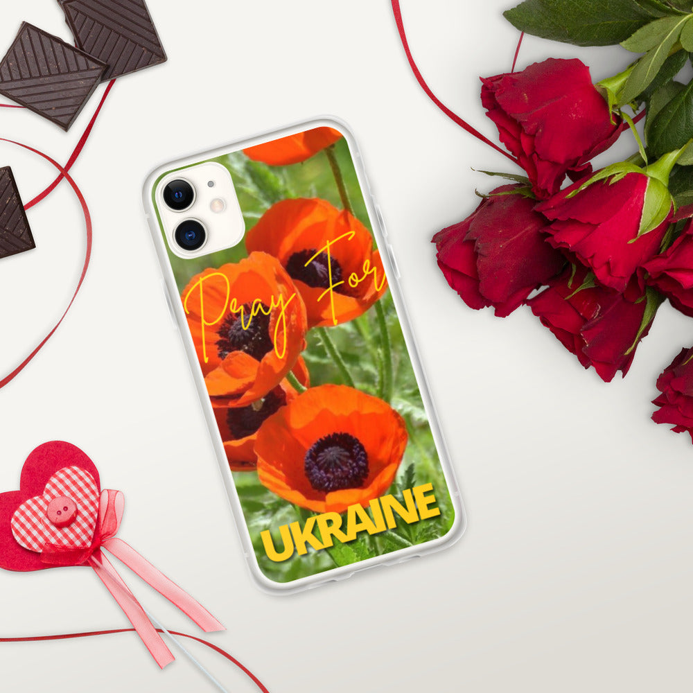 iPhone Case for iPhone 11 / 13 / XR / X / XS / SE / PRO / 12 / 8/7 / MAX PRAY FOR UKRAINE POPPIES