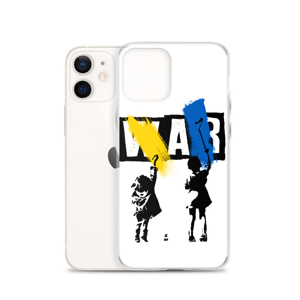 iPhone Case for iPhone 11 / 13 / XR / X / XS / SE / PRO / 12 / 8/7 / MAX NO WAR UKRAINIAN FLAG COLORS