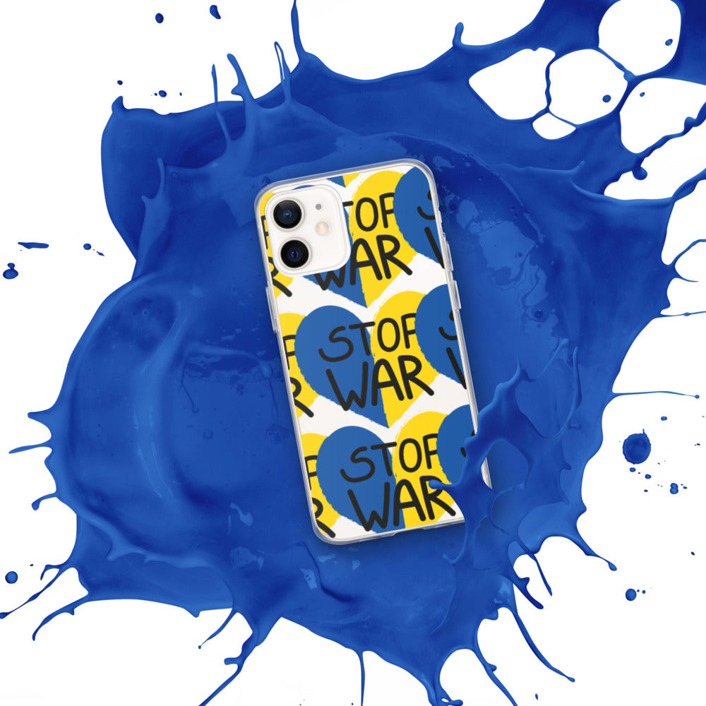 iPhone Case for iPhone 11 / 13 / XR / X / XS / SE / PRO / 12 / 8/7 / MAX STOP WAR UKRAINIAN FLAG COLORS HEART