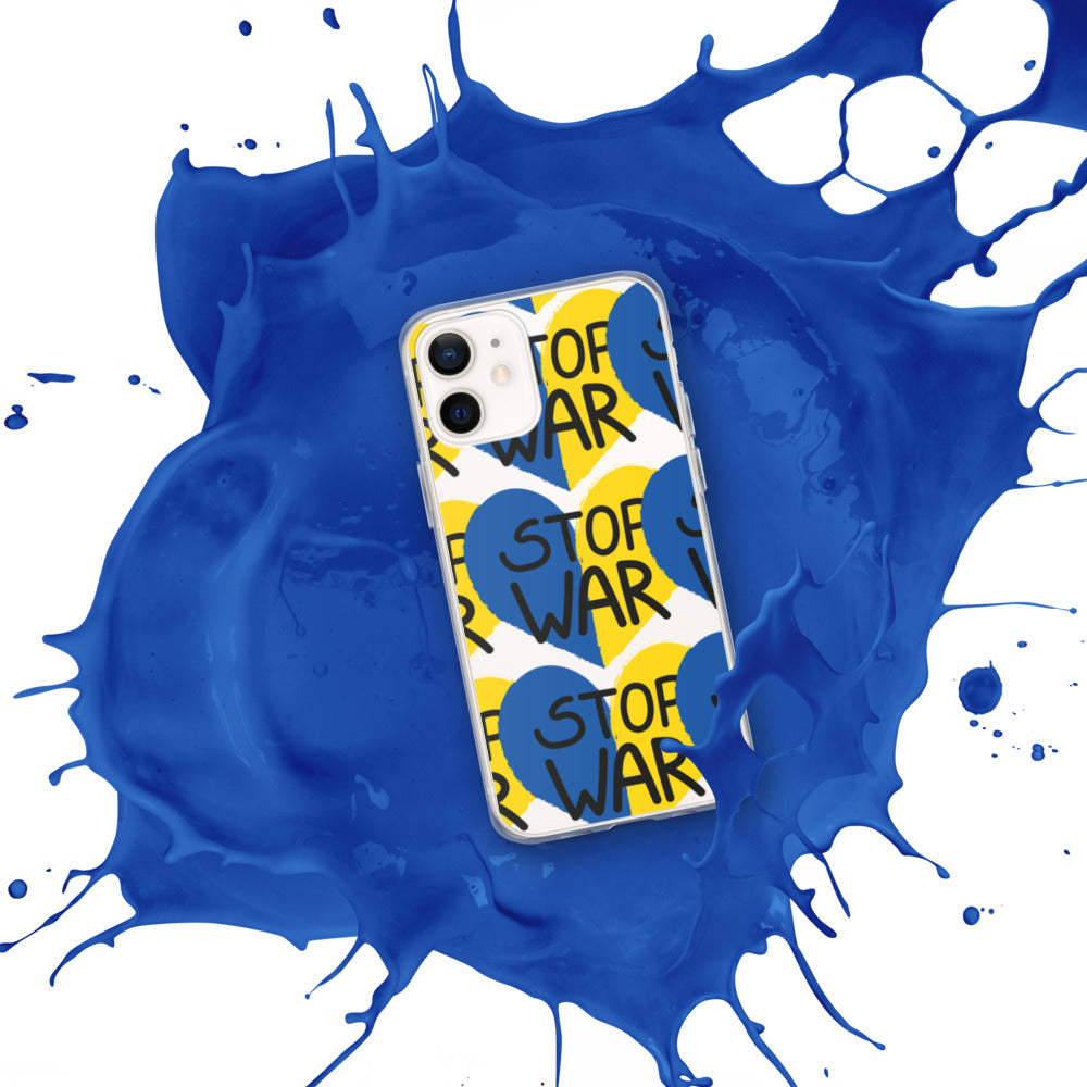 iPhone Case for iPhone 11 / 13 / XR / X / XS / SE / PRO / 12 / 8/7 / MAX STOP WAR UKRAINIAN FLAG COLORS HEART