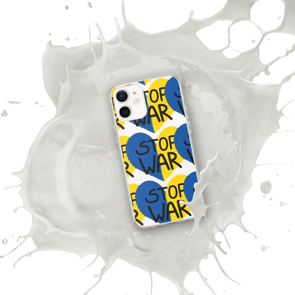 iPhone Case for iPhone 11 / 13 / XR / X / XS / SE / PRO / 12 / 8/7 / MAX STOP WAR UKRAINIAN FLAG COLORS HEART