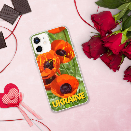 iPhone Case for iPhone 11 / 13 / XR / X / XS / SE / PRO / 12 / 8/7 / MAX PRAY FOR UKRAINE POPPIES