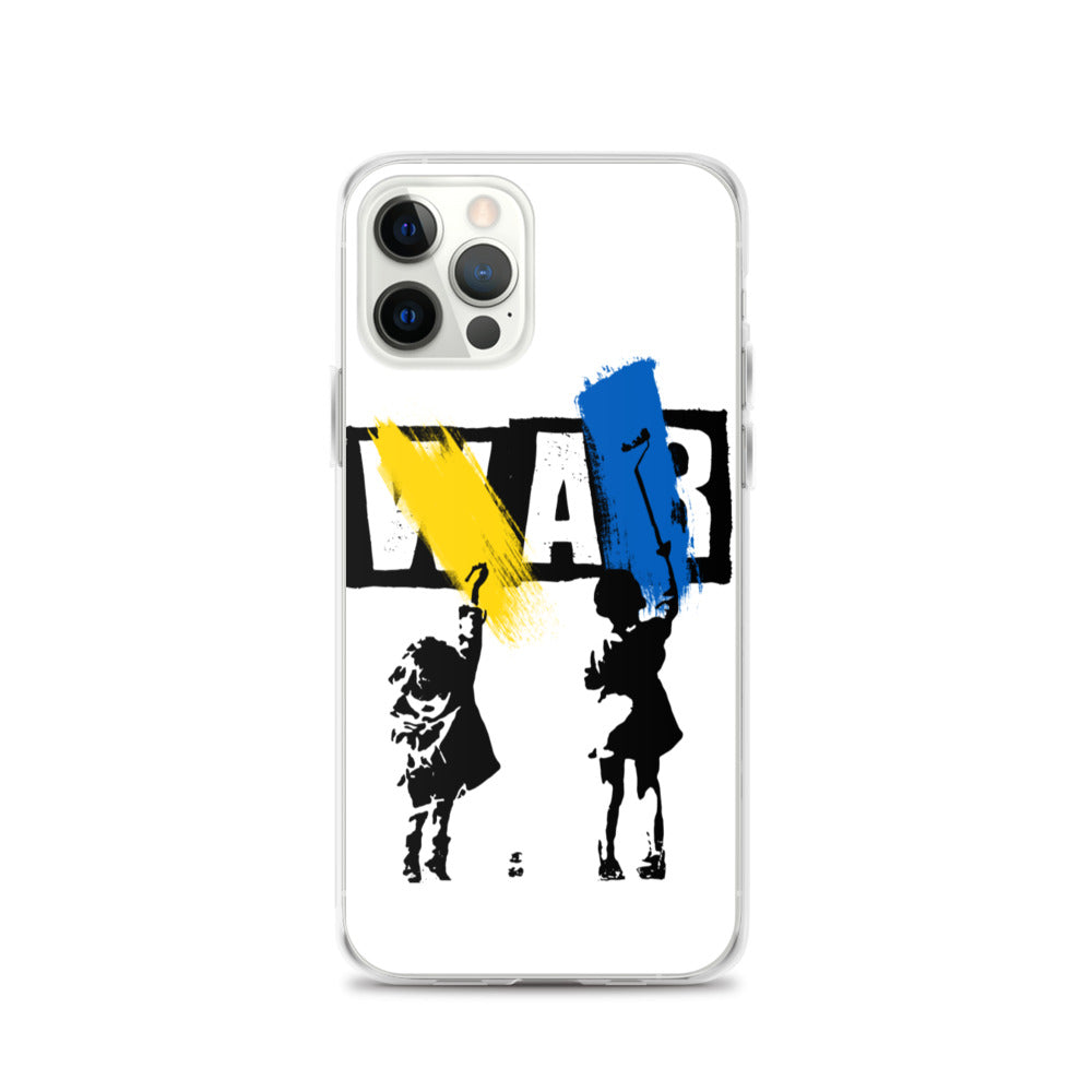 iPhone Case for iPhone 11 / 13 / XR / X / XS / SE / PRO / 12 / 8/7 / MAX NO WAR UKRAINIAN FLAG COLORS