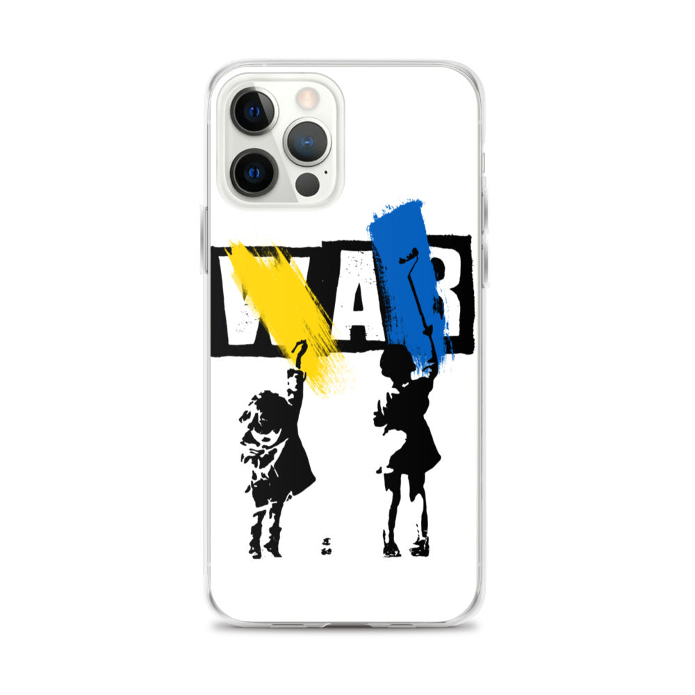 iPhone Case for iPhone 11 / 13 / XR / X / XS / SE / PRO / 12 / 8/7 / MAX NO WAR UKRAINIAN FLAG COLORS