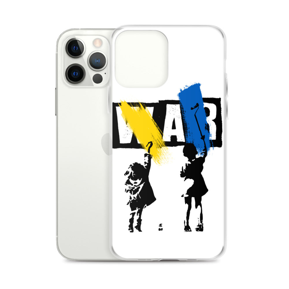 iPhone Case for iPhone 11 / 13 / XR / X / XS / SE / PRO / 12 / 8/7 / MAX NO WAR UKRAINIAN FLAG COLORS