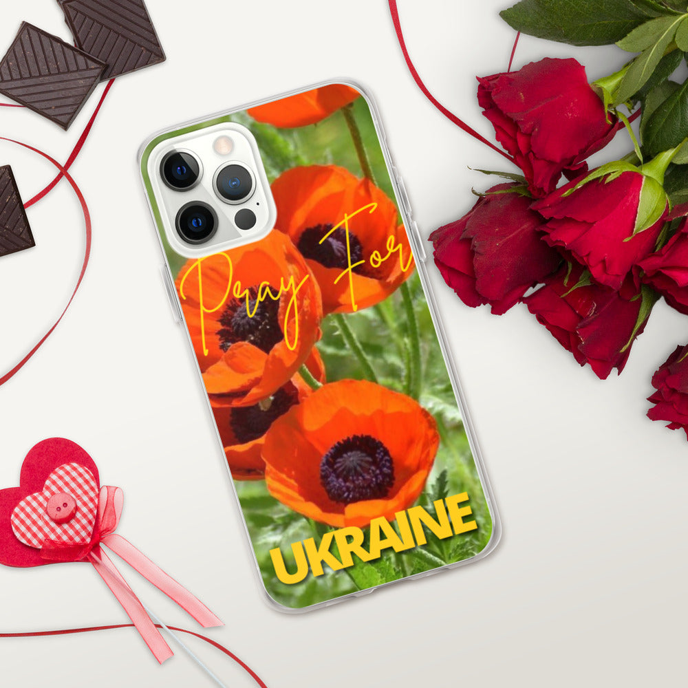 iPhone Case for iPhone 11 / 13 / XR / X / XS / SE / PRO / 12 / 8/7 / MAX PRAY FOR UKRAINE POPPIES