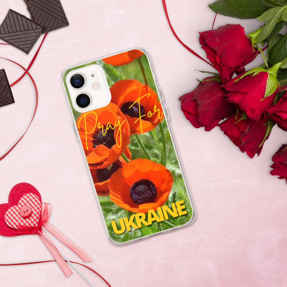 iPhone Case for iPhone 11 / 13 / XR / X / XS / SE / PRO / 12 / 8/7 / MAX PRAY FOR UKRAINE POPPIES