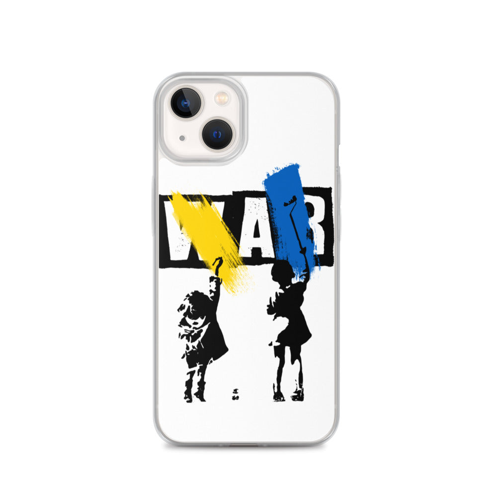 iPhone Case for iPhone 11 / 13 / XR / X / XS / SE / PRO / 12 / 8/7 / MAX NO WAR UKRAINIAN FLAG COLORS