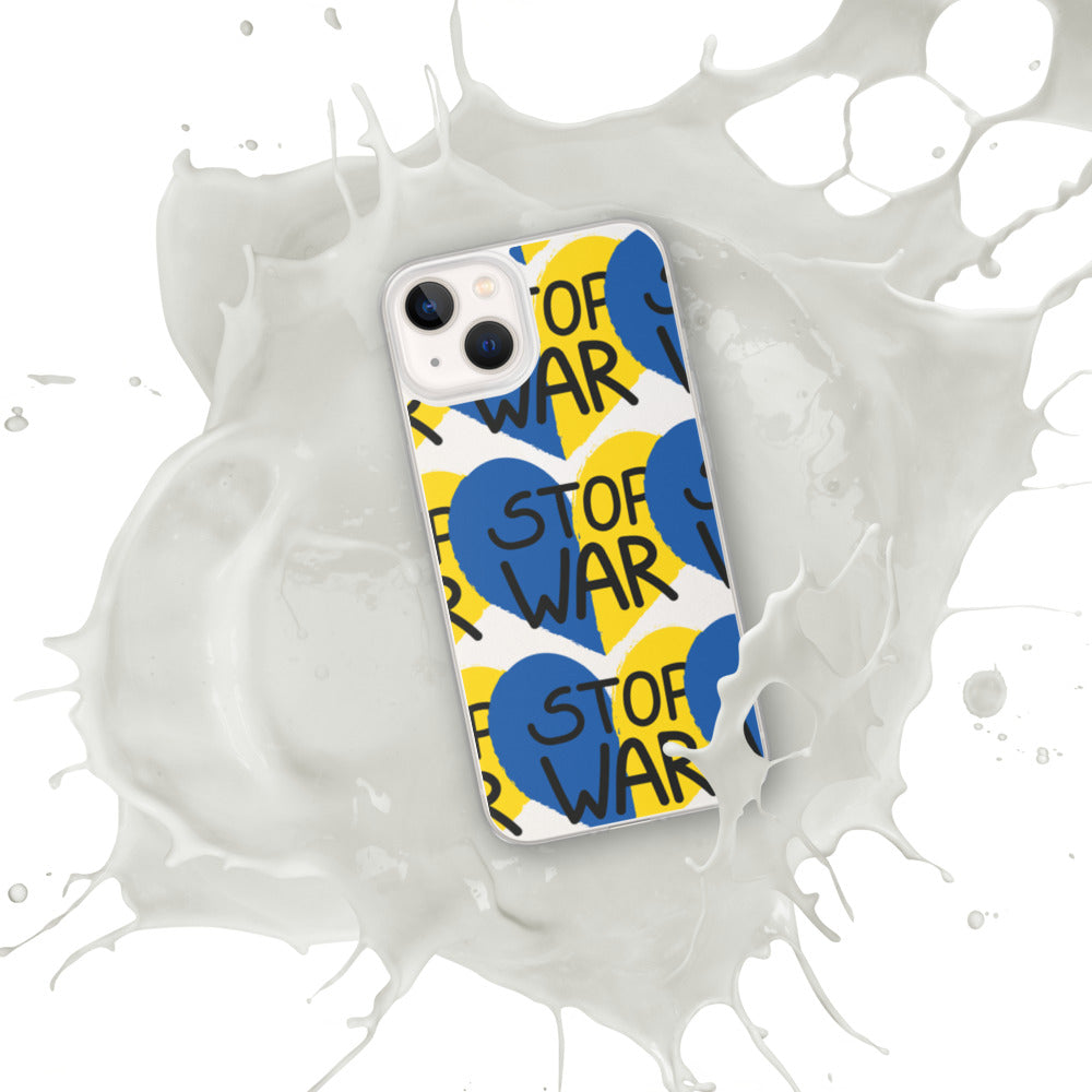 iPhone Case for iPhone 11 / 13 / XR / X / XS / SE / PRO / 12 / 8/7 / MAX STOP WAR UKRAINIAN FLAG COLORS HEART