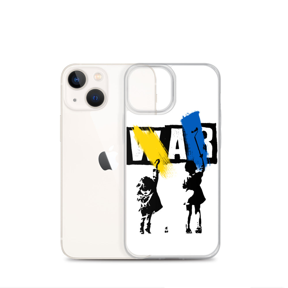 iPhone Case for iPhone 11 / 13 / XR / X / XS / SE / PRO / 12 / 8/7 / MAX NO WAR UKRAINIAN FLAG COLORS