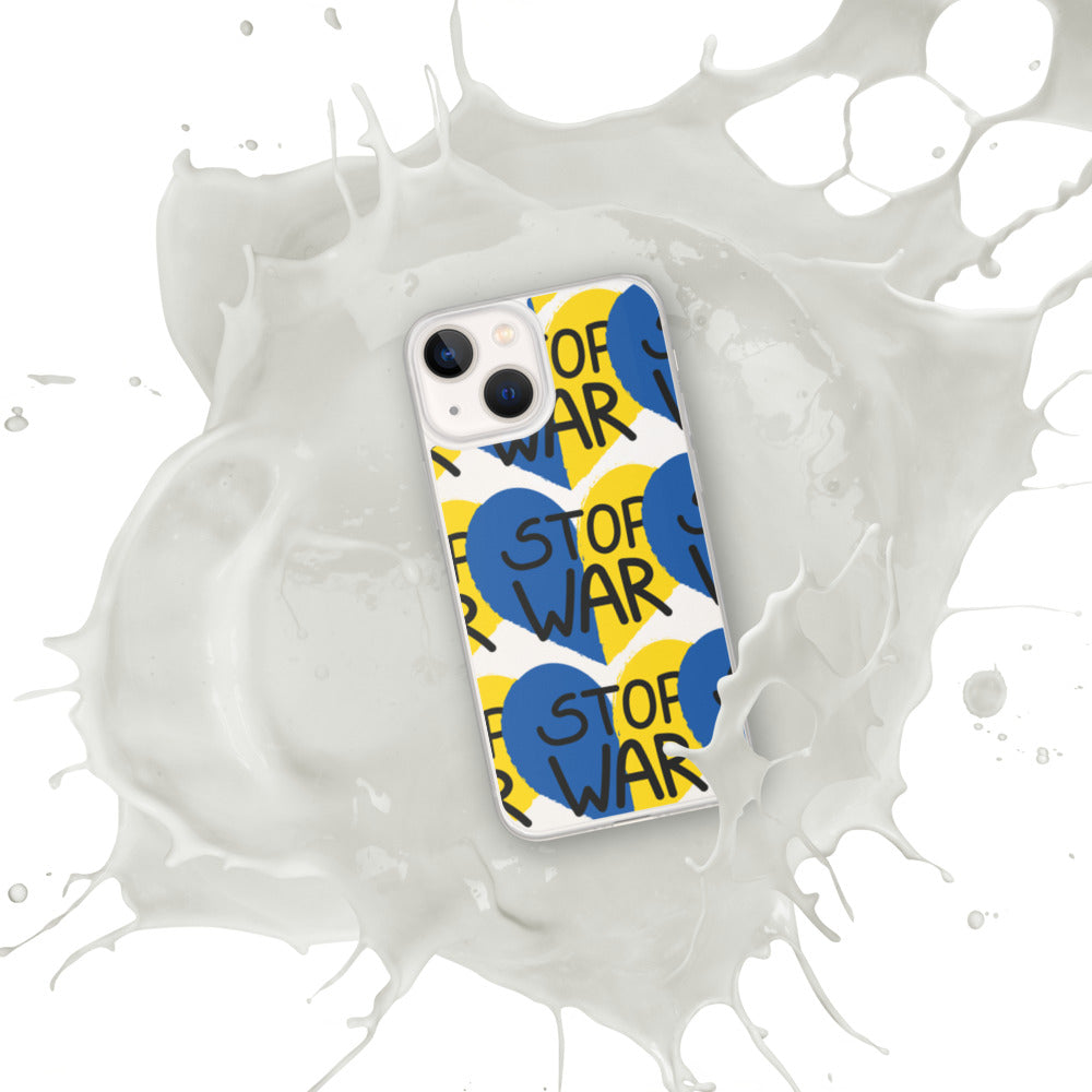 iPhone Case for iPhone 11 / 13 / XR / X / XS / SE / PRO / 12 / 8/7 / MAX STOP WAR UKRAINIAN FLAG COLORS HEART