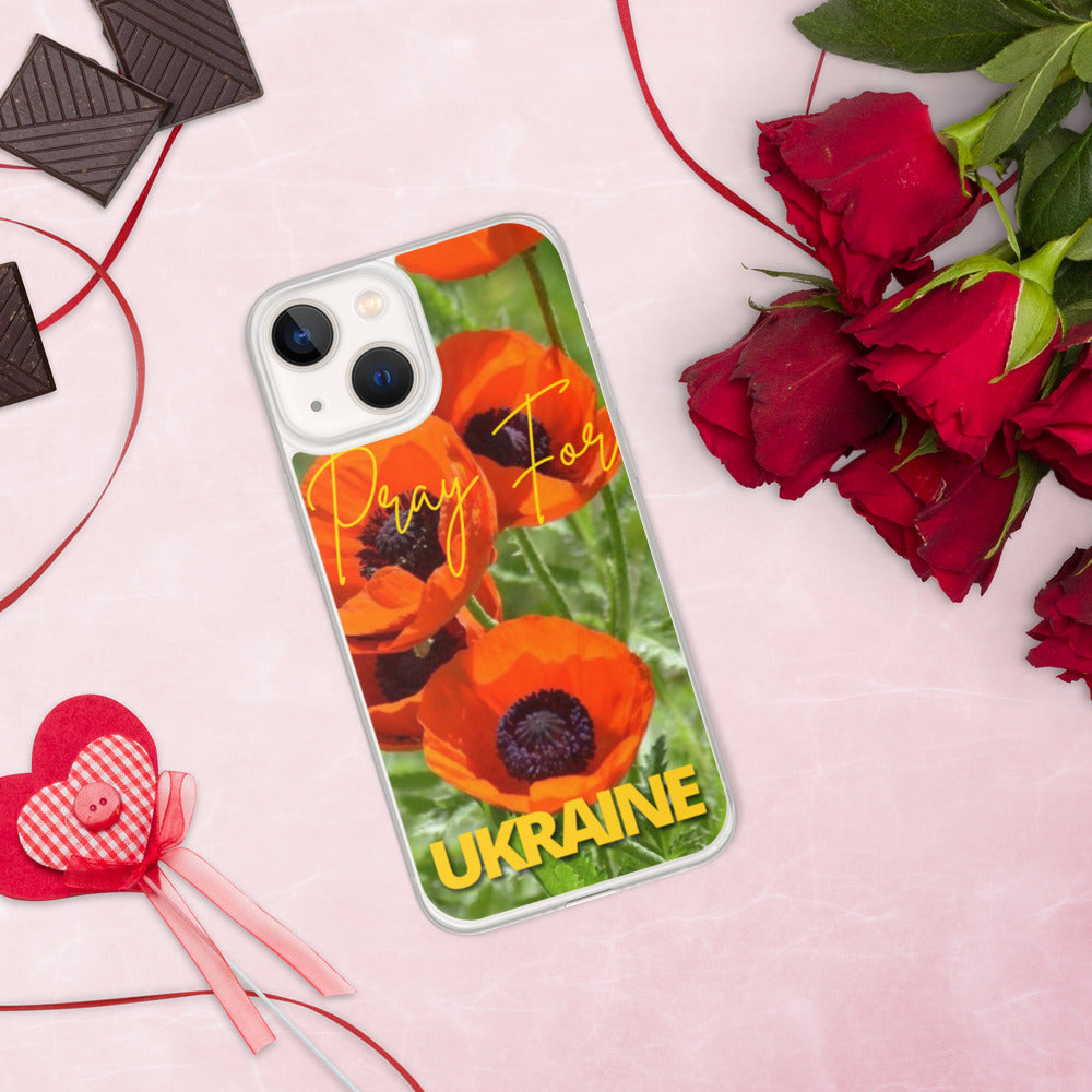 iPhone Case for iPhone 11 / 13 / XR / X / XS / SE / PRO / 12 / 8/7 / MAX PRAY FOR UKRAINE POPPIES