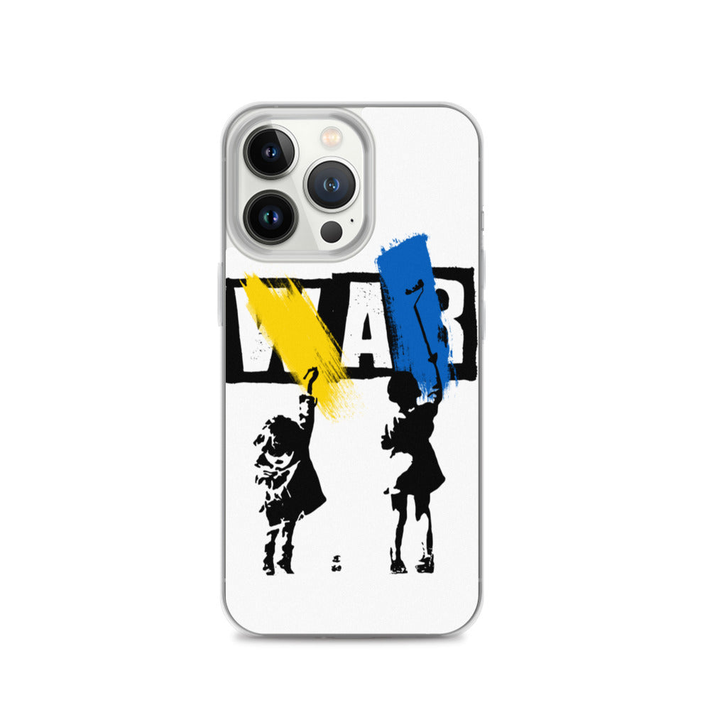 iPhone Case for iPhone 11 / 13 / XR / X / XS / SE / PRO / 12 / 8/7 / MAX NO WAR UKRAINIAN FLAG COLORS