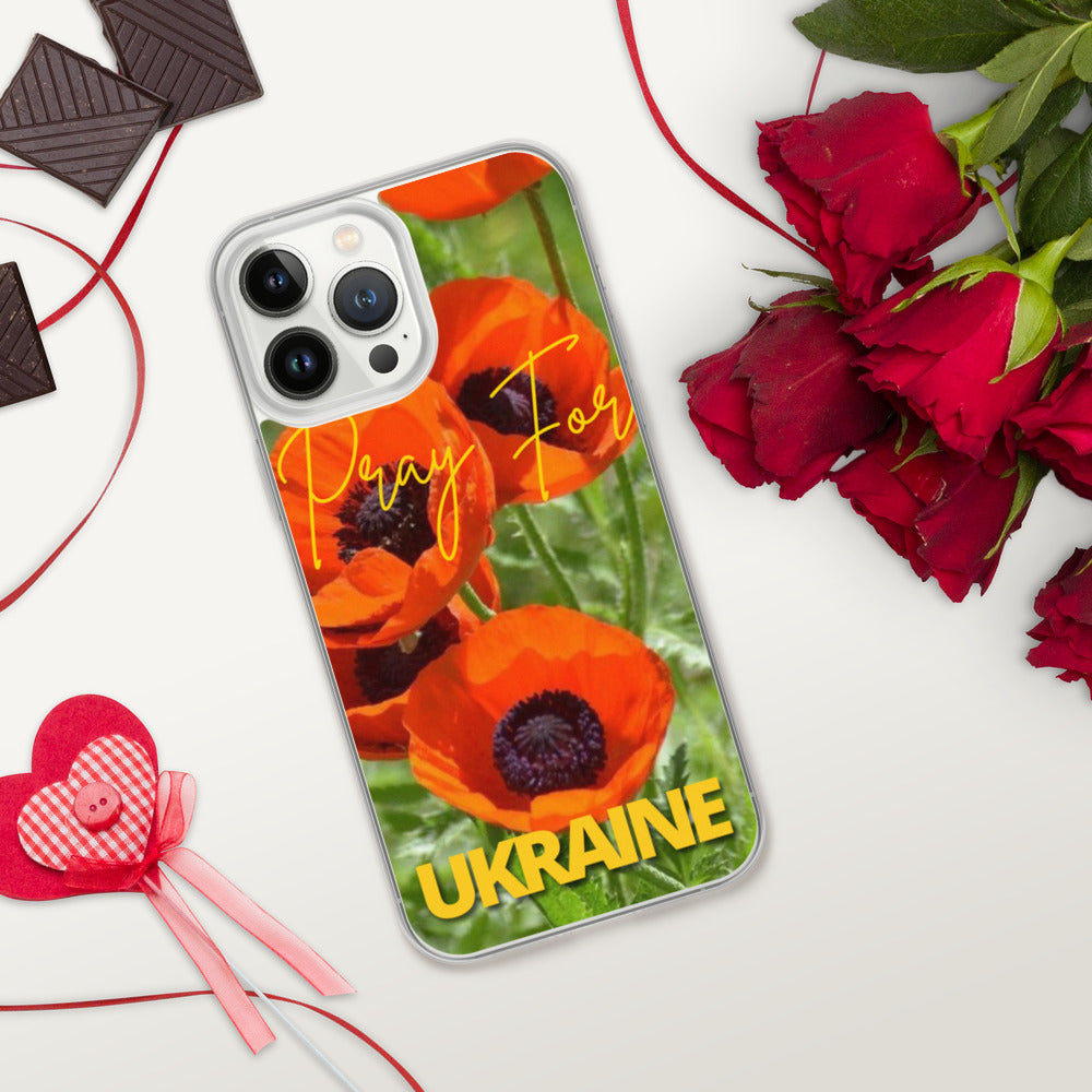 iPhone Case for iPhone 11 / 13 / XR / X / XS / SE / PRO / 12 / 8/7 / MAX PRAY FOR UKRAINE POPPIES