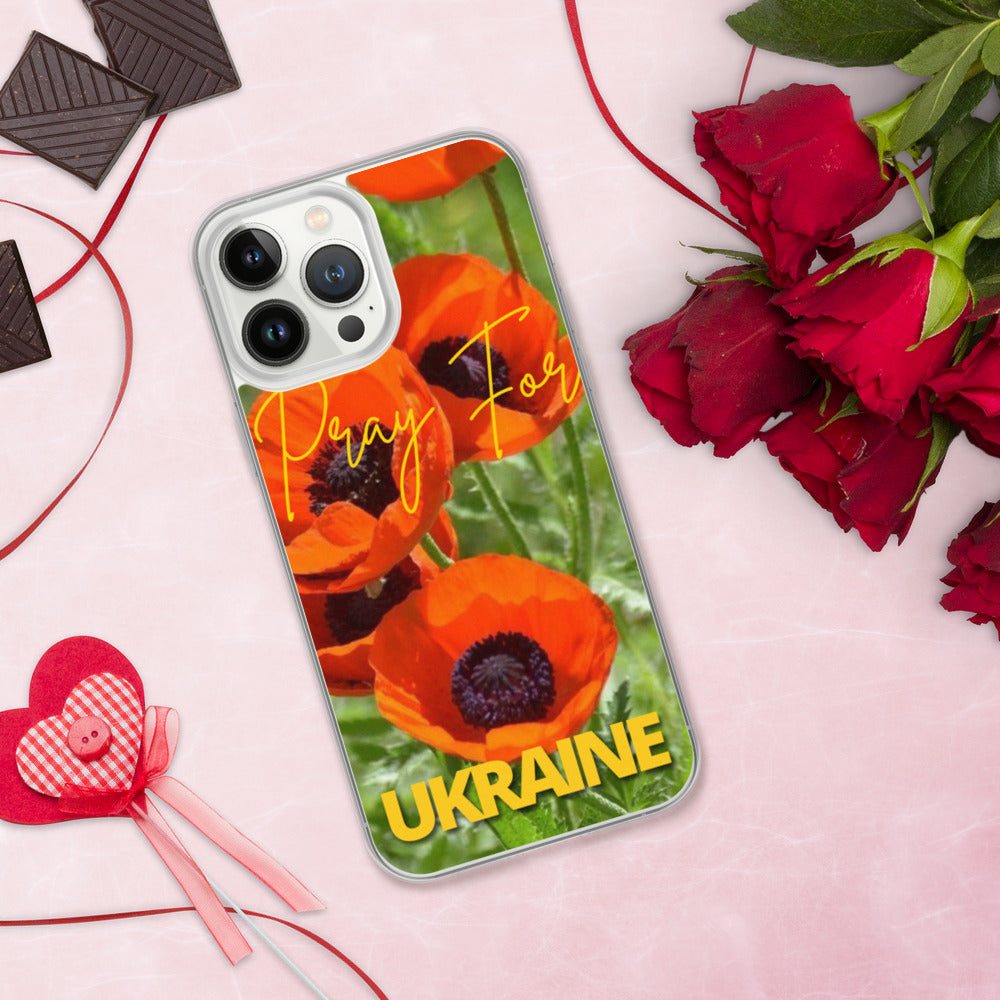 iPhone Case for iPhone 11 / 13 / XR / X / XS / SE / PRO / 12 / 8/7 / MAX PRAY FOR UKRAINE POPPIES