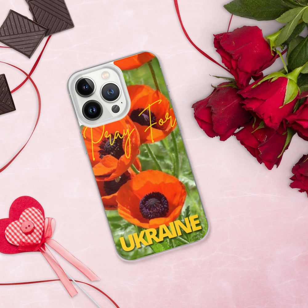 iPhone Case for iPhone 11 / 13 / XR / X / XS / SE / PRO / 12 / 8/7 / MAX PRAY FOR UKRAINE POPPIES