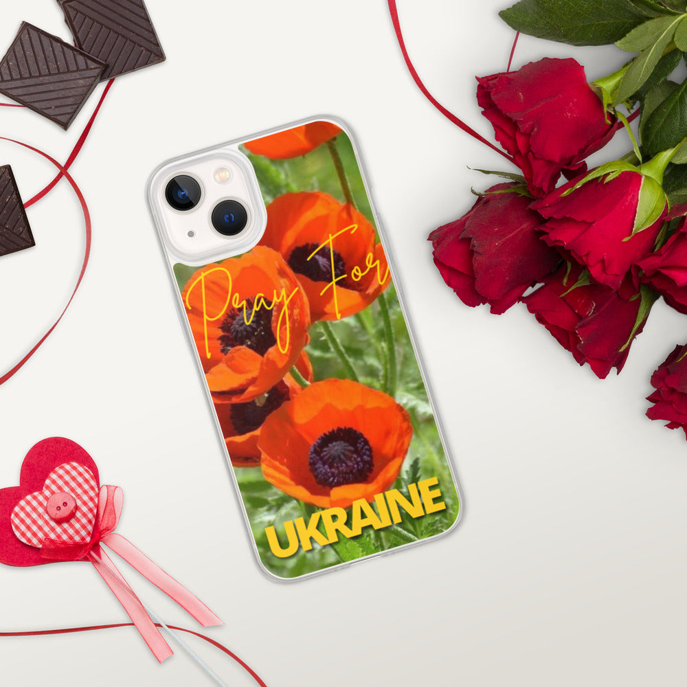 iPhone Case for iPhone 11 / 13 / XR / X / XS / SE / PRO / 12 / 8/7 / MAX PRAY FOR UKRAINE POPPIES