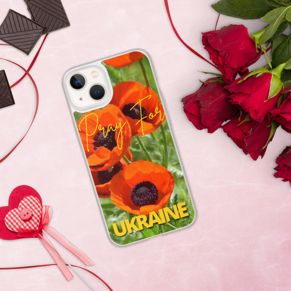 iPhone Case for iPhone 11 / 13 / XR / X / XS / SE / PRO / 12 / 8/7 / MAX PRAY FOR UKRAINE POPPIES