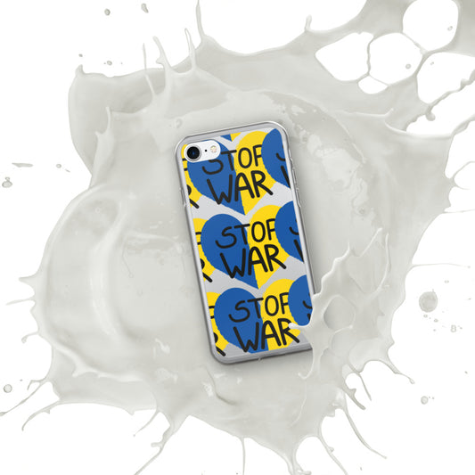 iPhone Case for iPhone 11 / 13 / XR / X / XS / SE / PRO / 12 / 8/7 / MAX STOP WAR UKRAINIAN FLAG COLORS HEART